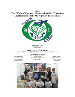 Overland HS Crystallization Final Report