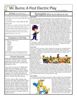 Mr. Burns: A Post Electric Play