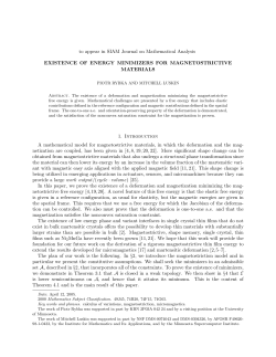 to appear in SIAM Journal on Mathematical Analysis EXISTENCE