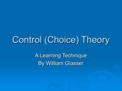 Control (Choice) Theory