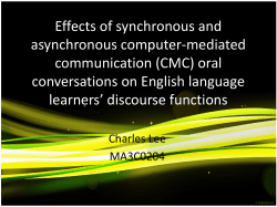 Effects of synchronous and asynchronous computer