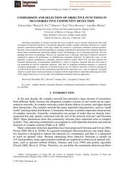 comparison and selection of objective functions in multiobjective