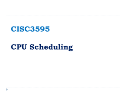 Chapter 5 CPU Scheduling