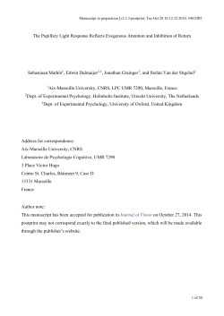 The Pupillary Light Response Reflects Exogenous Attention and