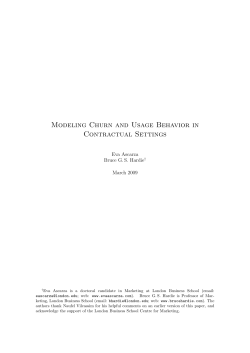 Modeling Churn and Usage Behavior in Contractual Settings