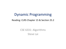 Dynamic Programming
