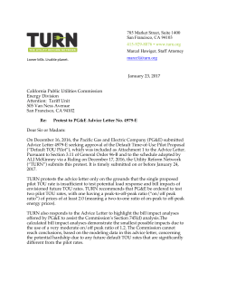 January 23, 2017 California Public Utilities Commission Energy