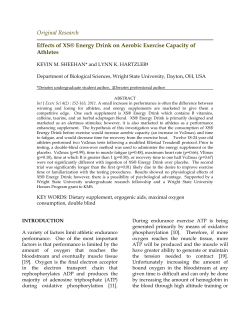 Effects of XS&reg; Energy Drink on Aerobic Exercise Capacity of Athletes
