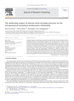 The moderating impact of internal social exchange processes on the