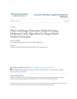 Plant Leaf Image Detection Method Using a Midpoint Circle