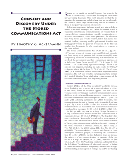 Consent and Discovery Under the Stored Communications Act
