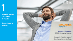 LINKED DATA - THE NEXT 5 YEARS From Hype to Action