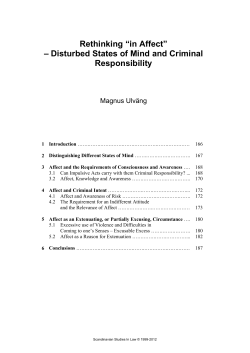 in Affect - Scandinavian Studies in Law