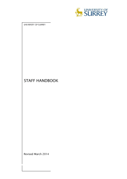 Staff Handbook - University of Surrey