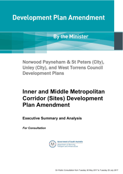 Inner and Middle Metropolitan Corridor (Sites) DPA