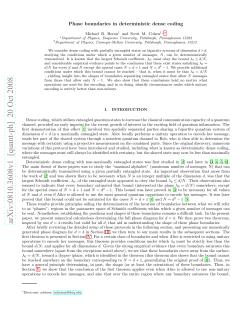 Phase boundaries in deterministic dense coding