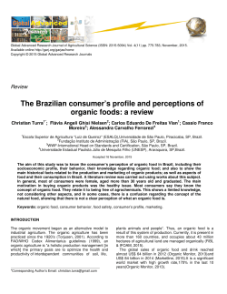 The Brazilian consumer`s profile and perceptions of organic foods: a