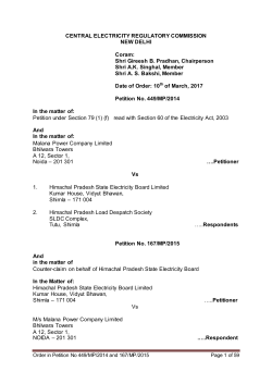 Petition under Section 79 (1) (f) read with Section 60 of the Electricity