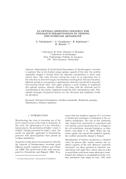 AN OPTIMAL OPERATING STRATEGY FOR FED