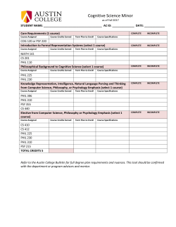 Cognitive Science Minor