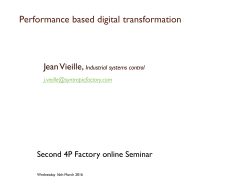Performance based digital transformation