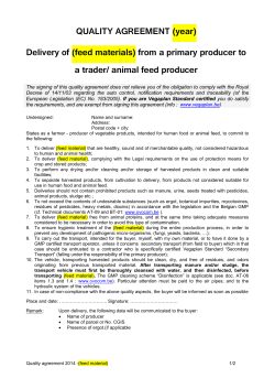 KWALITEITSOVEREENKOMST 2007 - Granen