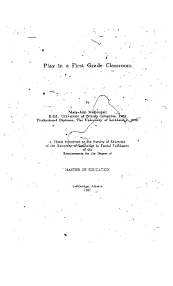 Play in a First Grade Classroom