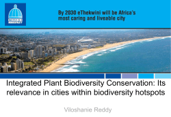Integrated Plant Biodiversity Conservation: Its relevance in cities