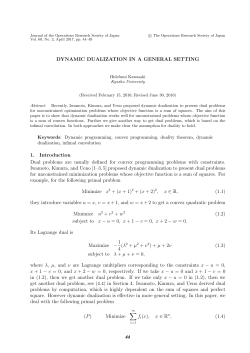 DYNAMIC DUALIZATION IN A GENERAL SETTING 1. Introduction