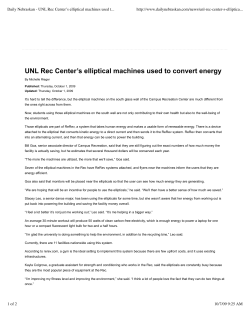 UNL Rec Center`s elliptical machines used to convert energy