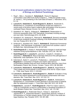 A list of recent publications related to the Chair and Department