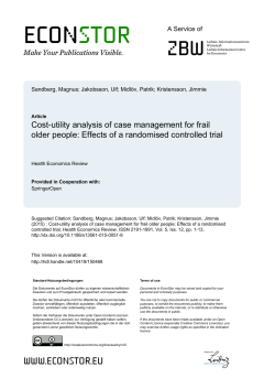 Cost-utility analysis of case management for frail older people