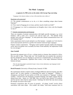 The Mind: Language