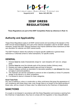 IDSF Dress Regulation