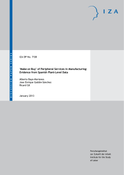 `Make-or-Buy` of Peripheral Services in Manufacturing