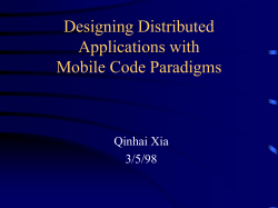 Designing Distributed Application with Mobile Code