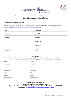 Application forms - Oxfordshire Mind