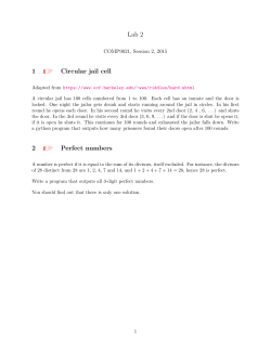 Lab 2 1 R Circular jail cell 2 R Perfect numbers