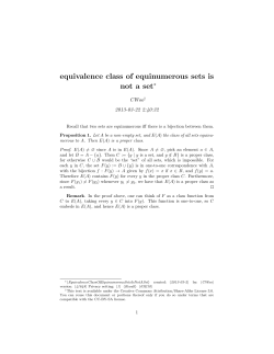 equivalence class of equinumerous sets is not a set