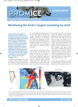 Monitoring the Arctic`s largest remaining ice shelf