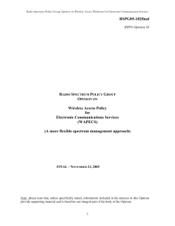 Document RSPG05-102 - Radio Spectrum Policy Group