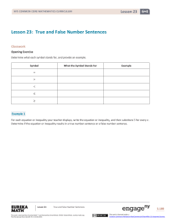 Grade 6 Mathematics Module 4, Topic G, Lesson 23
