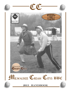 Milwaukee Cream City`s Handbook.