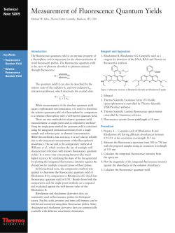 Measurement of Fluorescence Quantum Yields