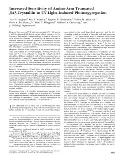Increased Sensitivity of Amino-Arm Truncated bA3