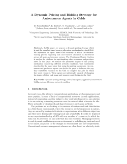 A Dynamic Pricing and Bidding Strategy for Autonomous Agents in