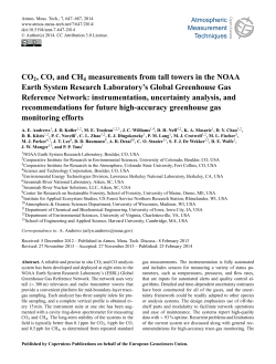 CO2, CO, and CH4 measurements from tall towers in the NOAA