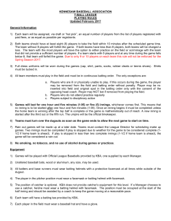 KENNESAW BASEBALL ASSOCIATION T-BALL LEAGUE