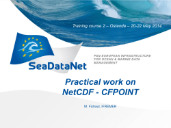 SeaDataNet tools NEMO, MIKADO, VALIDATOR