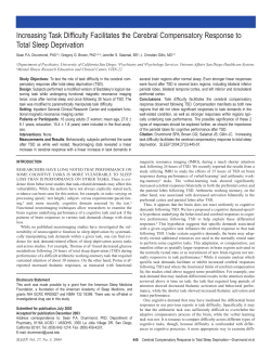 Increasing Task Difficulty Facilitates the Cerebral